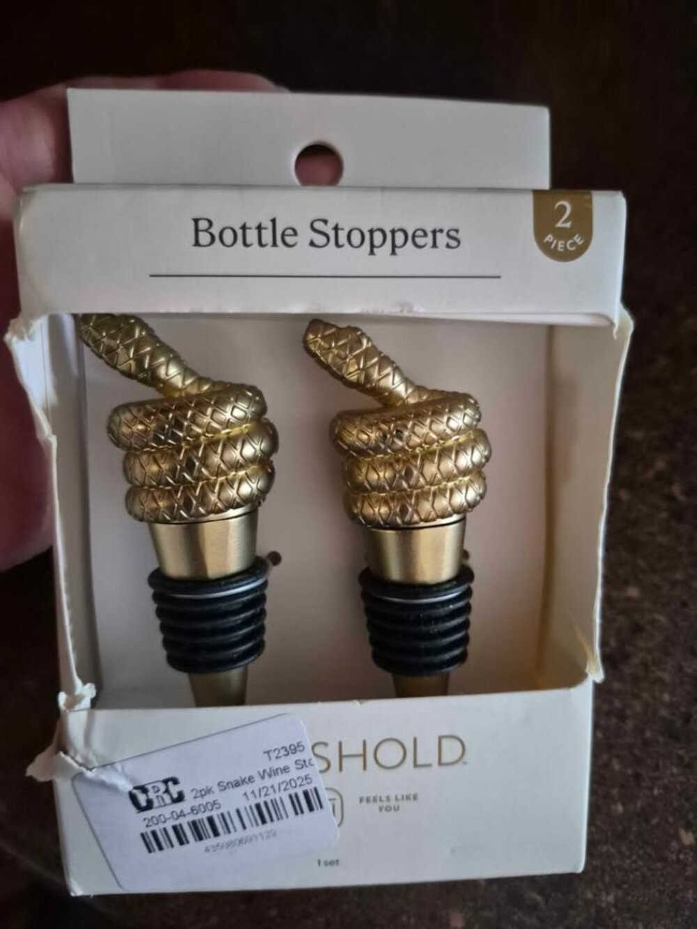 Threshold 2pk Snake Wine Bottle Stoppers